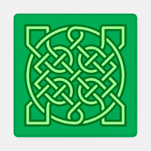 Celtic Sailors Knot Emerald and Lime Green   Coaster Set