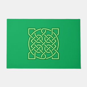 Celtic Sailor's Knot, Emerald and Lime Green Doormat