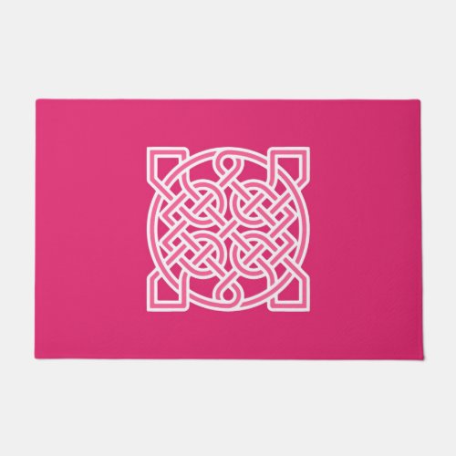 Celtic Sailors Knot Fuchsia Pink and White  Doormat