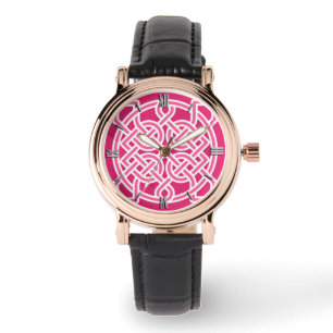 Celtic Sailor's Knot, Fuchsia Pink and White Watch