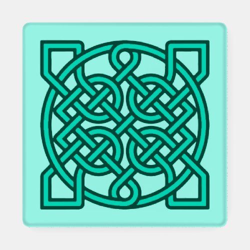 Celtic Sailors Knot Turquoise Aqua and Teal  Coaster Set