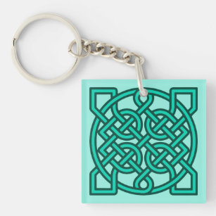 Celtic Sailor's Knot, Turquoise, Aqua and Teal Keychain