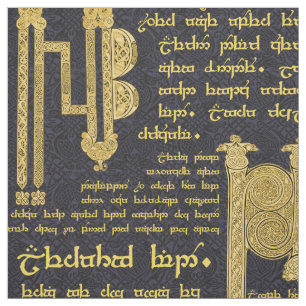 Celtic Sampler in Black and Gold Fabric