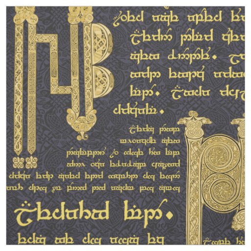 Celtic Sampler in Black and Gold Fabric