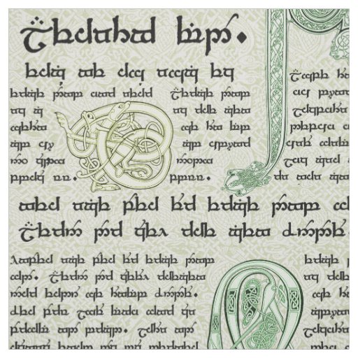 Celtic Sampler in Green Fabric