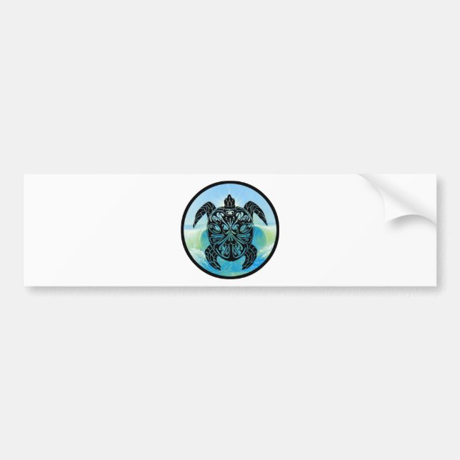 Celtic Sea Turtle Bumper Sticker (Front)