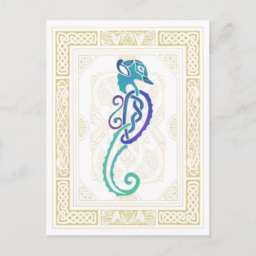 Celtic Seahorse Postcard