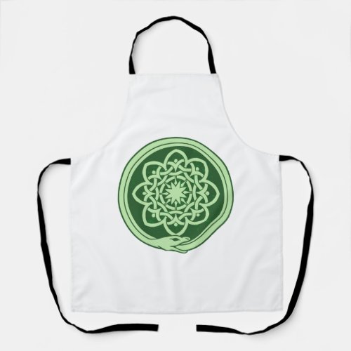 Celtic Serpant Snake and Flower Knot  Apron