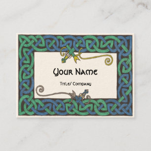 Celtic Serpent chubby business cards