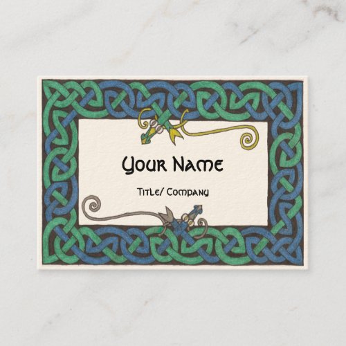 Celtic Serpent chubby business cards