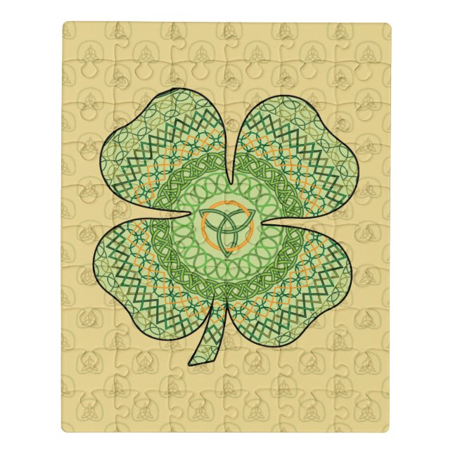Celtic Shamrock Acrylic Puzzle (Puzzle Vertical)
