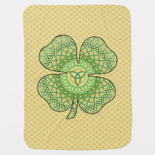 Celtic Shamrock Baby Blanket
