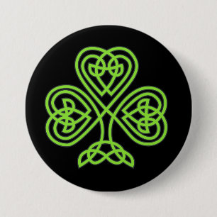 Celtic shamrock button