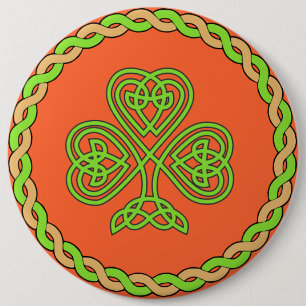 Celtic shamrock, button
