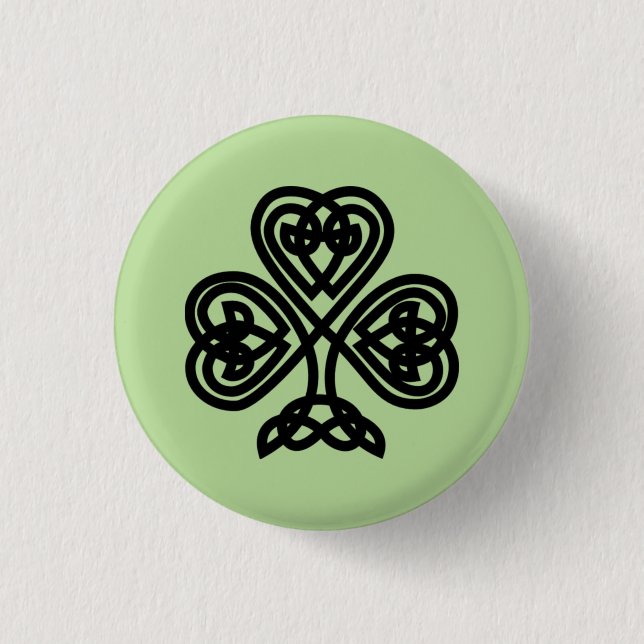 Celtic Shamrock Button (Front)