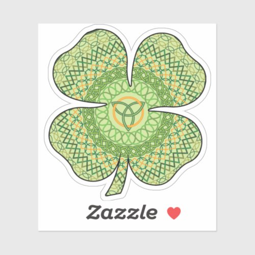 Celtic Shamrock Contour Sticker