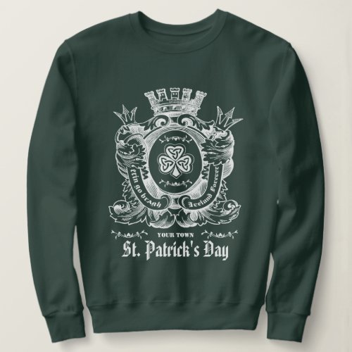 Celtic Shamrock Crest StPatricks Day  Sweatshirt