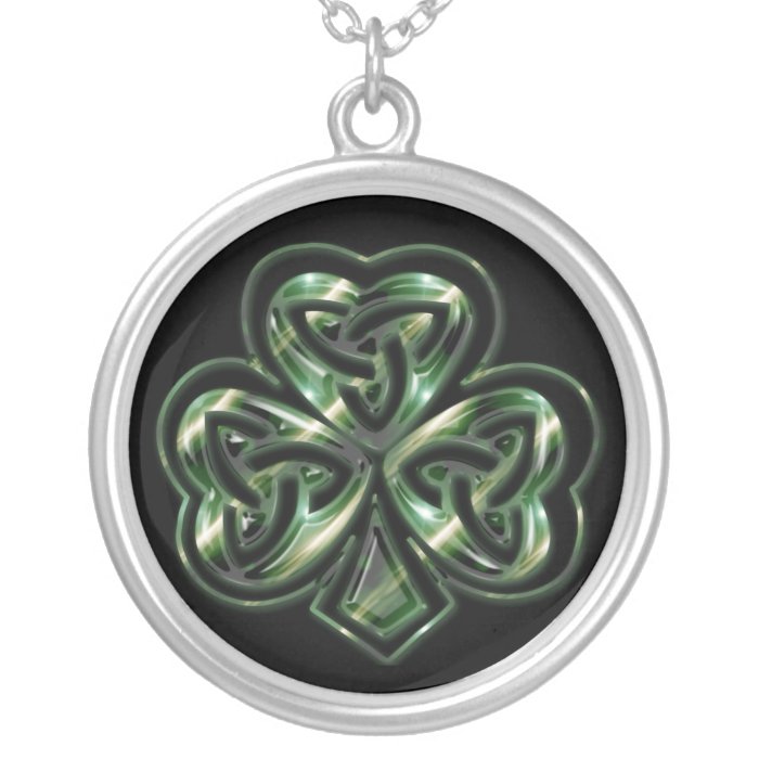 Celtic Shamrock Design 2 Necklace 