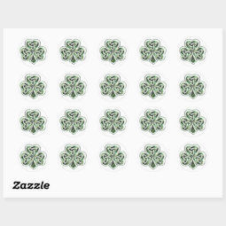 Celtic Shamrock Design 2 Stickers 2 | Zazzle