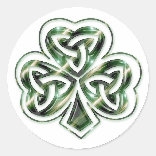 Celtic Shamrock Design 2 Stickers 2 (Front)