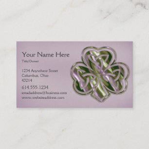 Celtic Shamrock Design 3 Irish Business Card