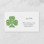 Celtic Shamrock Design Business Card