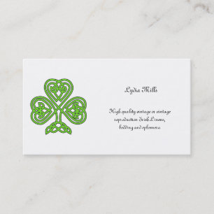 Celtic Shamrock Design Business Card