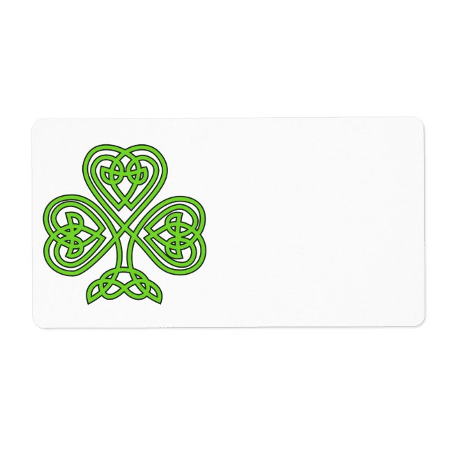 Celtic Shamrock Design Label (Front)