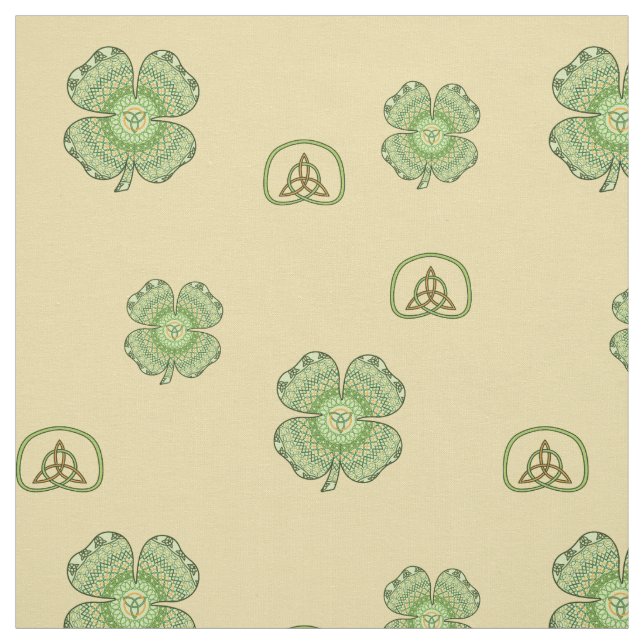 Celtic Shamrock Fabric (Swatch)