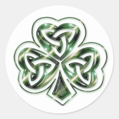 Celtic Shamrock  Green Space Design Stickers