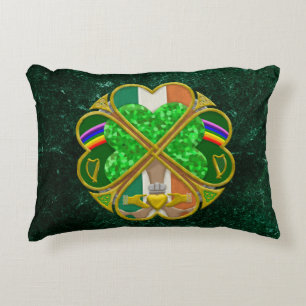 Celtic Shamrock Heritage Symbol Irish Inspired Accent Pillow