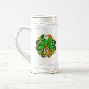 Celtic Shamrock Heritage Symbol Irish Inspired Beer Stein