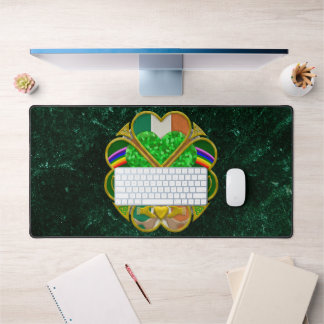 Celtic Shamrock Heritage Symbol Irish Inspired Desk Mat