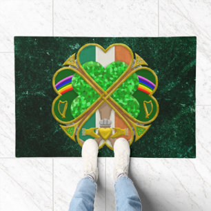 Celtic Shamrock Heritage Symbol Irish Inspired Doormat