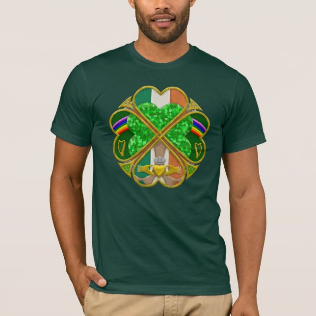 Celtic Shamrock Heritage Symbol Irish Inspired T-Shirt (Front)