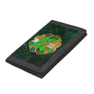 Celtic Shamrock Heritage Symbol Irish Inspired Tri-fold Wallet