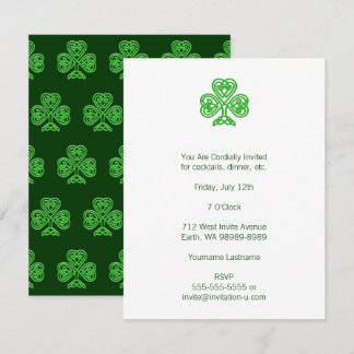 Celtic Shamrock Invitation