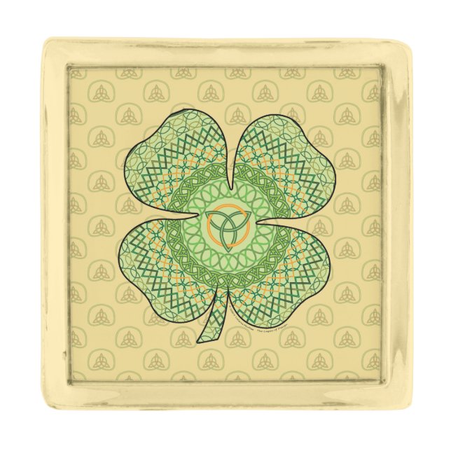 Celtic Shamrock Lapel Pin (Front)