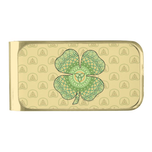 Celtic Shamrock Money Clip (Front)