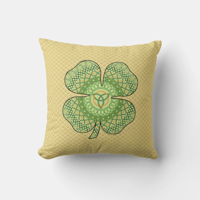Celtic Shamrock Pillow (Front)