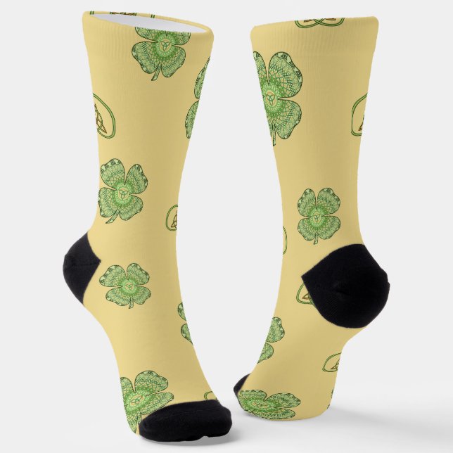 Celtic Shamrock Socks (Angled)