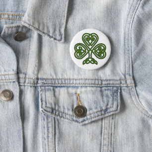 Celtic Shamrock - St Patricks Day Button
