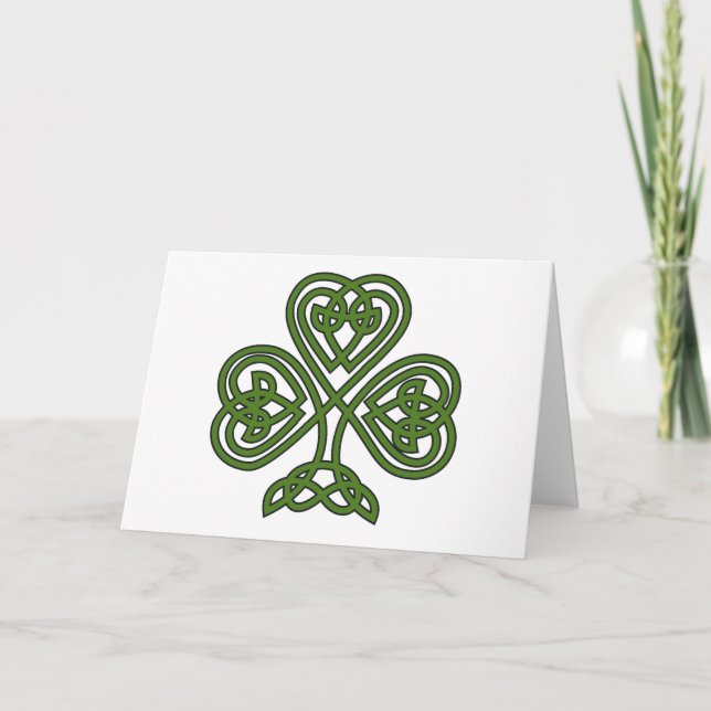 Celtic Shamrock - St Patricks Day Card (Front)