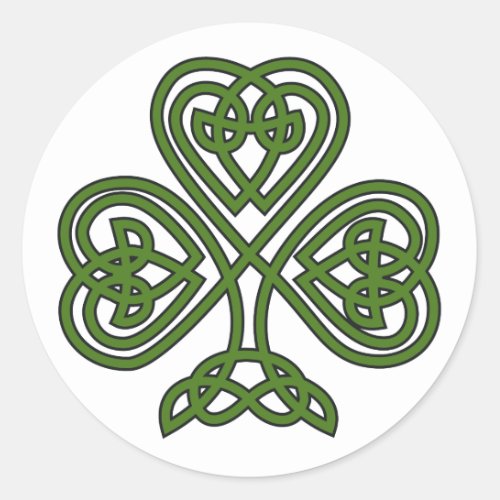 Celtic Shamrock _ St Patricks Day Classic Round Sticker