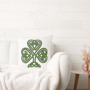 Celtic Shamrock - St Patricks Day Throw Pillow