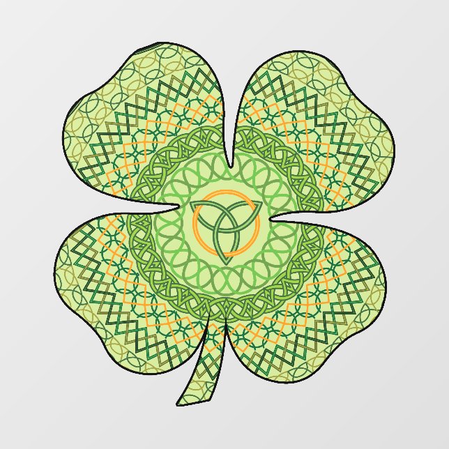 Celtic Shamrock Wall Decal (Front)