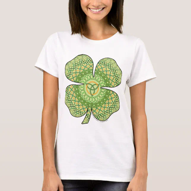 Celtic Shamrock Women's Light Shirt | Zazzle