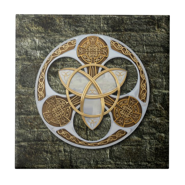 Celtic Shield Ceramic Tile (Front)