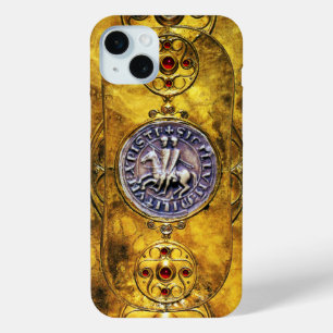 CELTIC SHIELD WITH SEAL OF THE KNIGHTS TEMPLAR iPhone 15 PLUS CASE