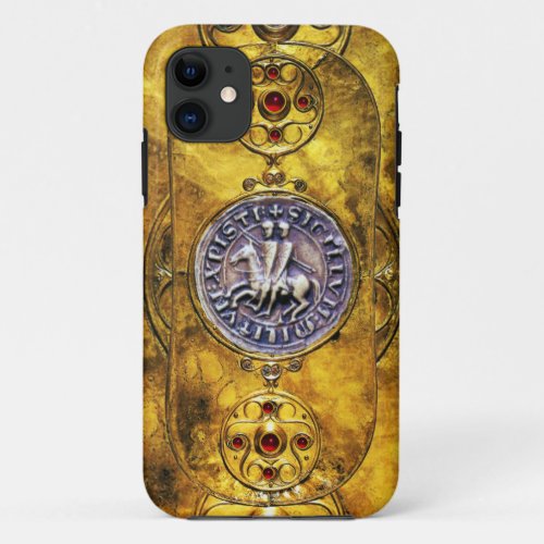 CELTIC SHIELD WITH SEAL OF THE KNIGHTS TEMPLAR iPhone 11 CASE